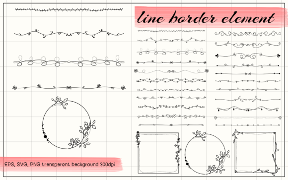 25 Doodle Line Border Designs for Creators