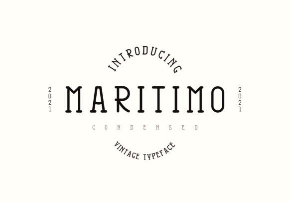 Font Maritimo: A Serif Condensed Typeface for Vintage Maritime Design