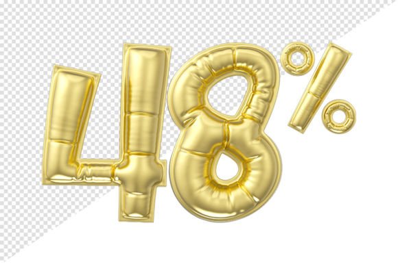Gold Glossy Balloon: 48% Off Premium 3D Asset