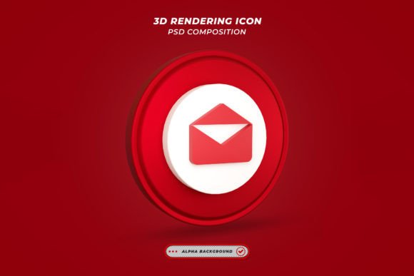 High-Resolution 3D Render Mail Icon