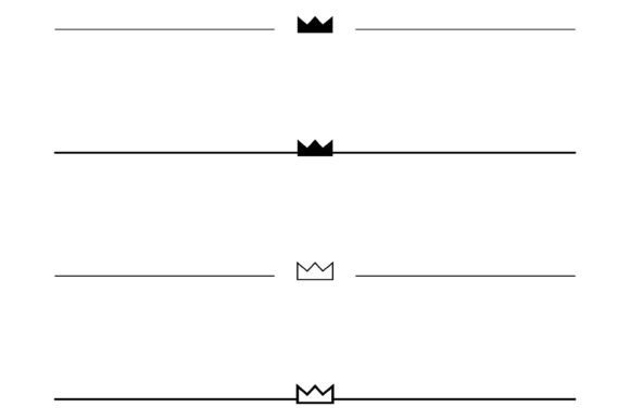 Horizontal Divider Line Collection Crown: Elevating Design with Regal Separators