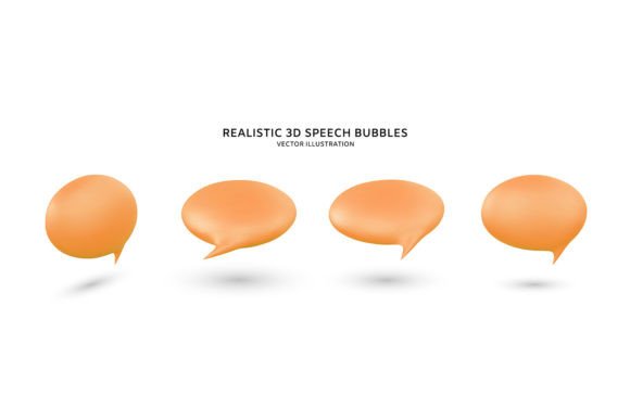 Realistic 3d Speech Bubbles Set: Elevating Visual Communication for Creators and Professionals