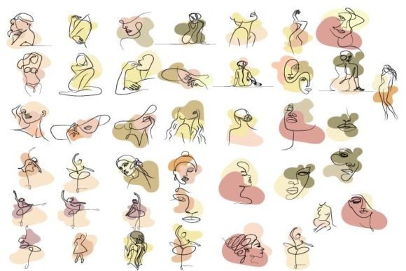 Woman Line Art Collection for Designers